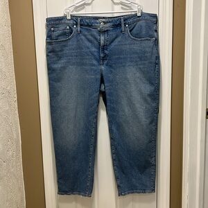 Madewell Perfect Vintage Straight Crop Jeans - Blue Size 24W